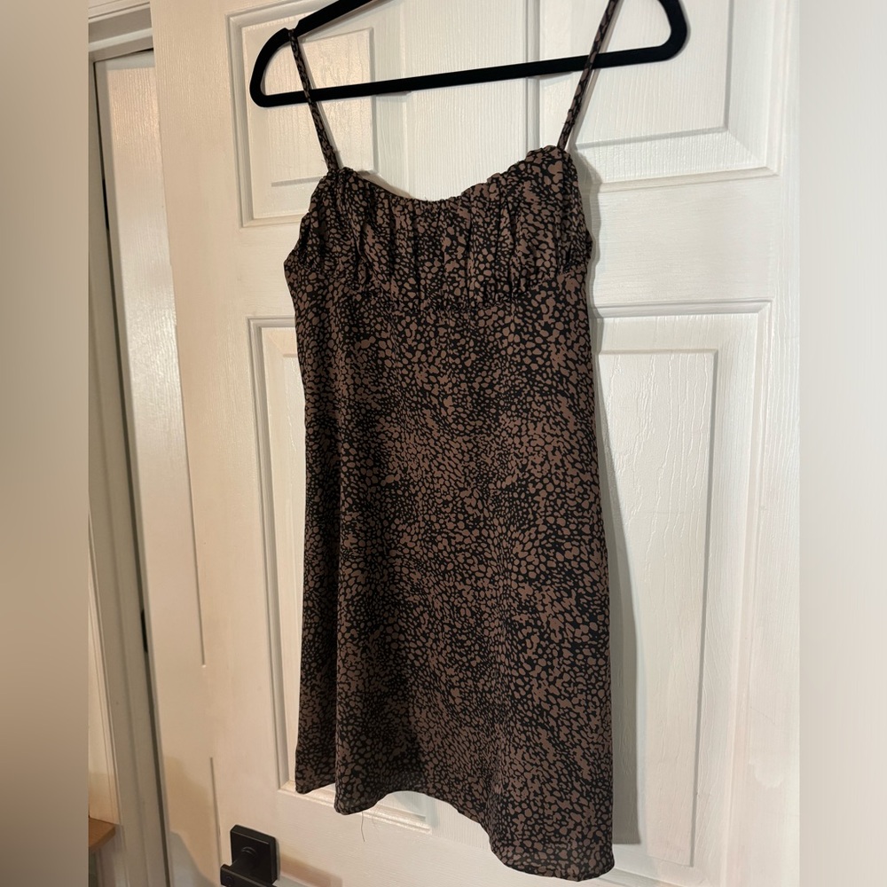NWT Brown Patterned Mini Dress